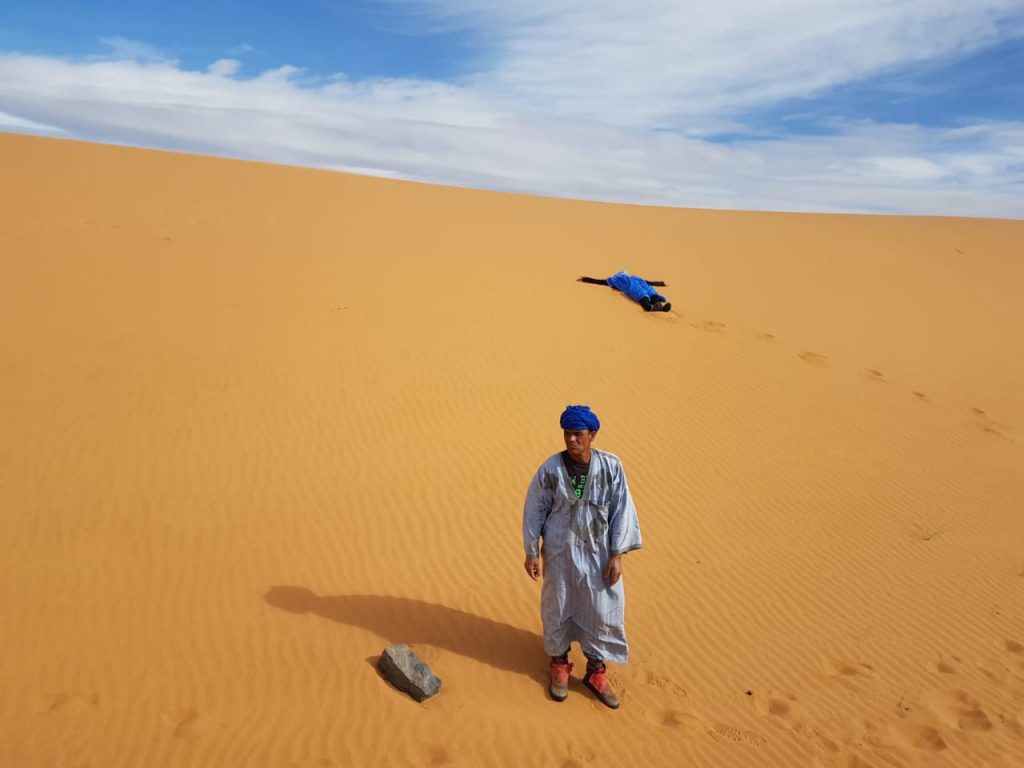 Laying in the infinite sand